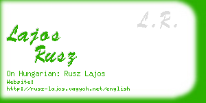 lajos rusz business card